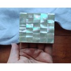 Vintage Marhill Genuine Mother Of Pearl Checkerboard Compact Gold Tone Brass