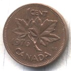 1976 Penny Queen Elizabeth Ii Cent Canada Canadian One Cent Coin  907