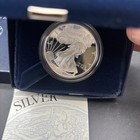 2001 W Us Mint American Eagle One Ounce Silver Proof Coin Coa   Box