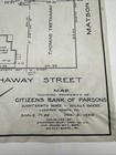 Vintage 1940s Property Map Wilkes Barre Pa Luzerne Co Pennsylvania Parsons