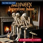 Halloween Skeleton Statues Set Of 3  Halloween Resin Skeleton Decor