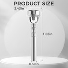3 Pack Silver Trumpet Mouthpiece Set 7c 5c 3c Compatible With Yamaha Bach Conn
