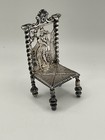Rare Antique Dutch Miniature Silver Novelty Dollhouse Chair Herbert Hooijkaas