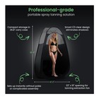 Large Pop-up Spray Tan Tent With Clear Panel And Fan Opening  black 