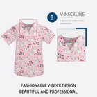 Woman Man Medical Scrub Uniform Hospital Surgical Sets Cotton Tops Elastic Pants