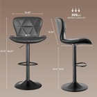 Bar Stools Set Of 2 Modern Faux Leather Adjustable Swivel Barstools Counter
