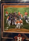 Houston Astros Signed 2017 World Series Champions 16x20 Photo Frame Triple Coa    