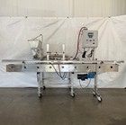 2 Head Piston Liquid Volumetric Filler With Conveyor From School