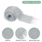 Faux Fur Fabric Precut Strips  59x4 Inch For Diy Crafts Christmas  light Grey 