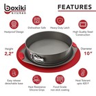 Boxiki Kitchen 10 Inch Nonstick Springform Pan  Professional 10 Inch  Gray 