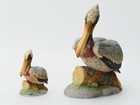 Lefton Pelican Porcelain Bird Figurines -  07215    04006 - Lot Of 2 - Vintage