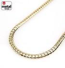 Men s Solid 5 Mm 14k Yellow Gold Plated Miami Cuban Link Chain Necklace 24  
