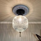 Large Antique Vintage 1920 s 30 s 40 s Art Deco Glass Ceiling Light Fixture