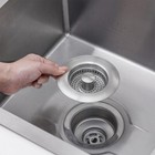Stainless Steel 3 In 1 Kitchen Sink Drain Strainer Trainer Stopper Drain Basket