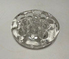Vintage Small 3  Clear Glass Flower Frog 11 Hole