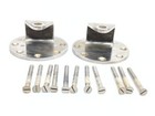 Vintage Heavy Duty Stainless Steel 8  Round Mount Set