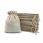 25-100 Pcs Wedding Burlap Bags Linen Jewelry Pouches Jute Hessian Gift Bag Favor