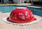 Pryex Jaj Coral Gooseberry Cinderella Serving Bowl  1960  With Knob Lid      