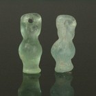 Ancient Glass Beads  Two Genuine Greek Glass Pendants  Rhodes 3rd-2nd Cent Bce