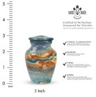 Abstract Adult Cremation Urn 3 Inch  Keepsake Urns For Human Ashes Adult