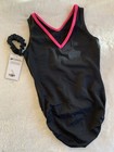 New Gk Elite Gymnastics Leotard Vibrant Chevron Bling Neon Dots Rainbow As