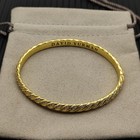 Davldyurmansculpted cable cuff Bracelet 18k yellow Gold With Diamonds 6 2mm B26