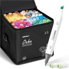Ohuhu120 100 80 60 Colors Dual Tips Art Sketch Twin Marker Pens Highlighters bag