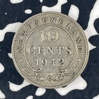 1942-c Newfoundland 10 Cents Lot f4061 Silver 