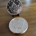 1 Oz  999 Copper Round - Canadian Maple Leaf Design Usa Bald Eagle On Back 