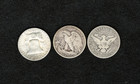 S Mint Silver Half Dollars - 1 Each Barber  Walking Lib  And Franklin