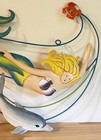 Mcm Metal Sea Life Mermaid Dolphins Wall Art 22   x 15    Nautical Beach Sea Decor