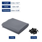 Speaker Grill Cloth 20 X 63 Inch Stereo Mesh Fabric With Buckle Dark Grey