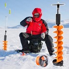 8   Ice Fishing Auger Bit Universal Adapter Replaceable Blade Kit Drill-powered