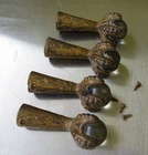 Set 4 Matching Antique Glass Ball And Cast Iron Claw Furniture Feet
