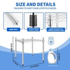 1-tier Shelving Unit Wire Metal Stackable Storage Chrome 2 Pack