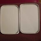 New  Set Of 2 Tupperware Modular Mates Rectangle Seals lids   Free Shipping   
