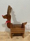 Vintage Creative Wood Designs Wooden Christmas Reindeer Planter Basket 20    1980