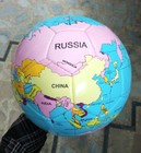 New World Map Earth Globe Hand Stiched Soccer Ball Size 5