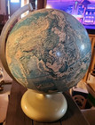 Vintage Rand Mcnally World Portrait Globe Soviet Union Metal Base Raised Relief 