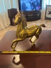 Vintage Solid Brass Rearing Horse Figurine 
