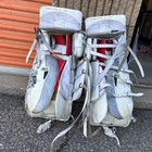 Nike Bauer Supreme One95 Int Pro Model Hockey Goalie Pads Red White 31 Inches