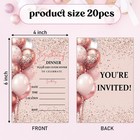 20 Birthday Dinner Invitations 4 x6  Pink Silver Girl Invite Fill-in Style Bi   