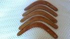 Boomerangs 5 Vintage Australian Boomerangs Hand Made Burnt Wood Design 13  X 2 