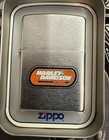 Vintage Harley Davidson Racing Zippo Lighter With Storage Tin Free Shipping 