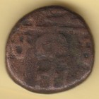 French India Pondicherry One Doudou Rare Copper Coin