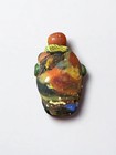 Vintage Phoenician Mosaic Glass Eye Bead - Ancient Style Archaeological Pendant
