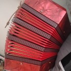 Vintage Rellini Concertina  Accordion Made Italy  Red Pearl  Parts Repair 20 Key
