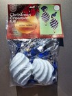 Walco Spiral Swirls Blue Christmas Vtg Sequin Bead Vtg Ornament Kit 3458 Makes 2
