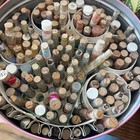 Huge Lot 175 china Porcelain Powder Glaze Vials  Various Colors
