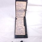 Vintage Art Deco Metal Telephone Address Book Calendar Desk Decor Used 